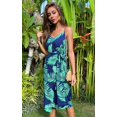 thumbnail image 3 of Robes pour Femmes - Sexy Col en V Bretelles Spaghetti Imprimé Floral Léopard Fendu Robe Tulipe Midi avec Ceinture, 3 of 7