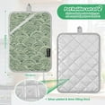 thumbnail image 6 of Yayeee Pot Holders Kitchen Heat Resistant with Pocket 7"x9.8" Cotton Oven Cooking Hot Pads, Retro Green Abstract, 6 of 7