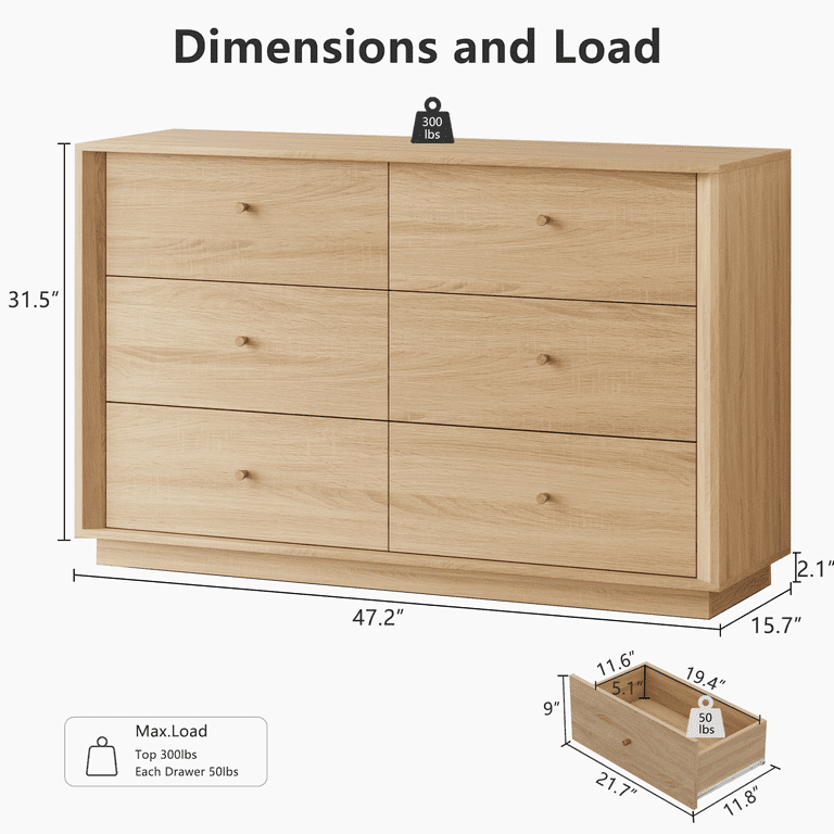 mid century modern dresser under $300 Walnut Mid Century Dresser