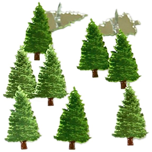 Eyelet Outlet Shape Brads 12/Pkg-Pine Tree