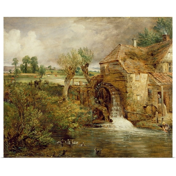 Great BIG Canvas | Rolled John Constable Poster Print entitled Mill at Gillingham, Dorset, 1825-26