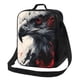 thumbnail image 1 of Fotbe Red Black Ink Style Bald Eagle Lonchera Bolsa de Almuerzo para Hombres y Mujeres, Lonchera de Gran Capacidad, Bolsa de Almuerzo Reutilizable, Bolsa Térmica Aislante, 1 of 7