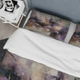 thumbnail image 4 of Designart "Lavender Enchanted Essence" Abstract Marble Bedding Covert Set - Modern Purple Abstract Bed Set With 1 Sham, 4 of 6