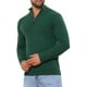 thumbnail image 4 of SUÉTER DE PULLOVER DE CUELLO ALTO PARA HOMBRE INSPIRE CHIC, CON CREMALLERA DE CUARTO, TEJIDO, TALLA L, VERDE, 4 of 6