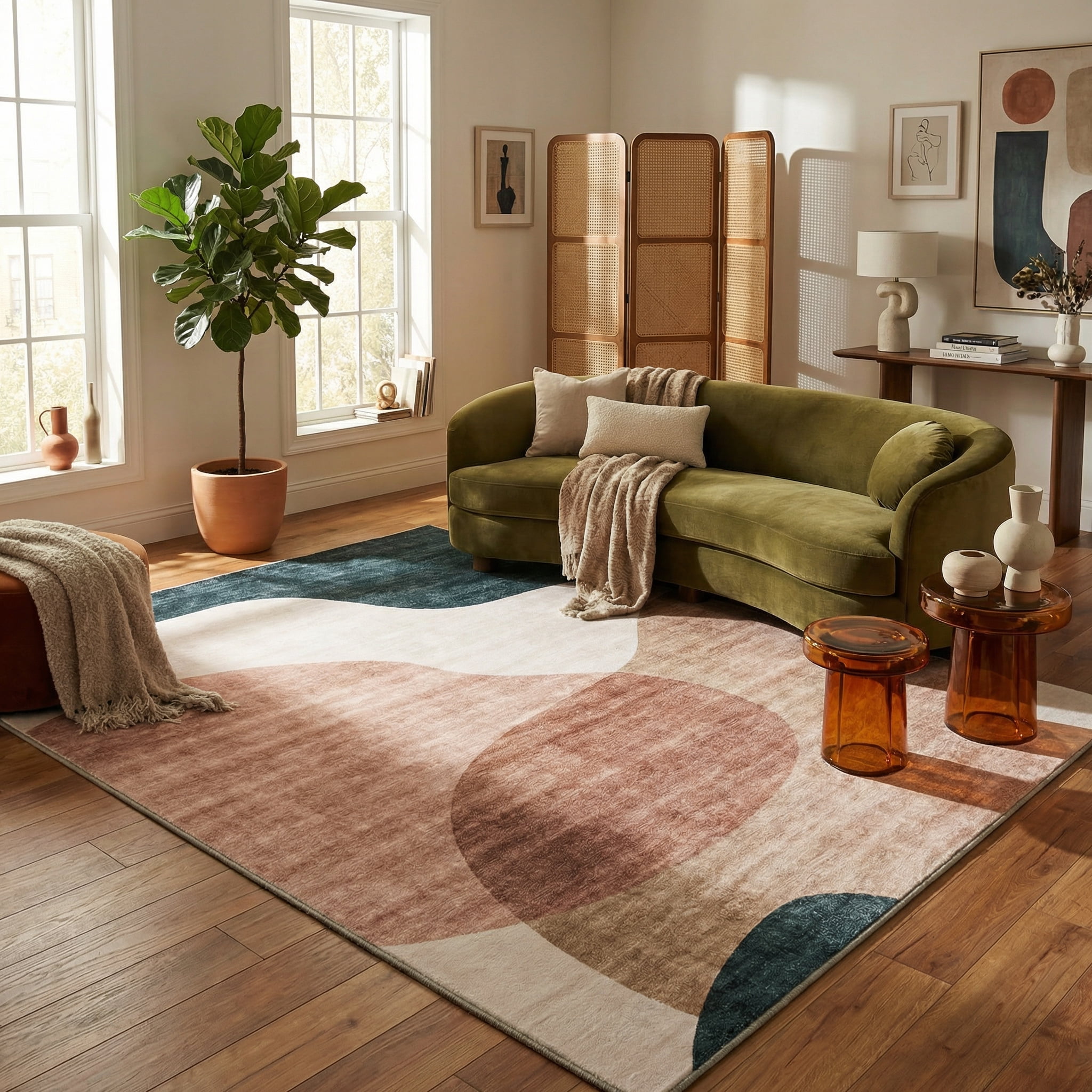 Rug Branch Minimalist Abstract Indoor Area Rug