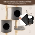 thumbnail image 5 of Cat Tower, Cat Tree for Indoor Cats, 6-Tier Wooden Cat Tree with 2 Removeable Condos Platforms and Perch-Gray for Kittens, Elderly Cats, Adult Cats, 5 of 8