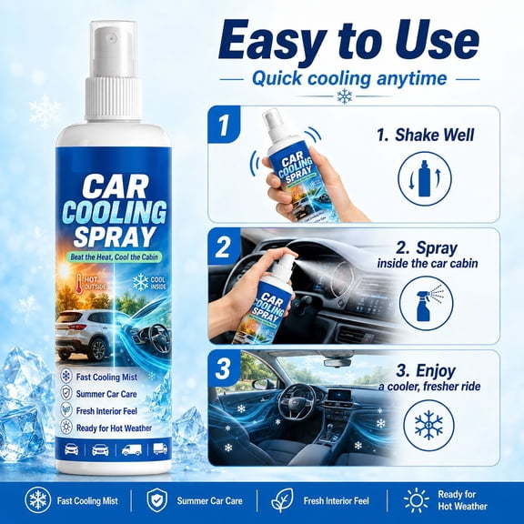 Car Cooling Keep Car Cool in Summer Stay Cool in Summer Car Cooling Accessories 5 X 1.5 Inch Portable Cooling for Vehicle Interior Summer Heat Essentials