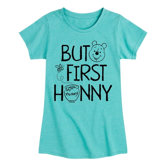 Winnie the Pooh - But First Honey - Toddler And Youth Girls Short Sleeve Graphic T-Shirt