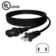 thumbnail image 2 of Aprelco UL Listed 6.6ft 2-Prong Power Cord Compatible with Cambridge Soundworks BassCube 851 C1PLY120 subwoofers, 2 of 5