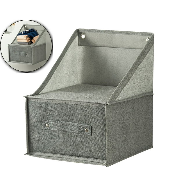Dvruxg Hanging Fabric Closet Organizer, Foldable Drawer Boxes, Wall Mounted Clothes Storage System for Bedroom Use