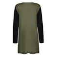 thumbnail image 4 of Cardigans Longs pour Femmes Légers Blouse Décontractée Patchwork Cardigan Manches Longues avec Poche Hauts Manteau en Liquidation, 4 of 4