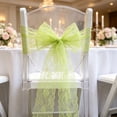 thumbnail image 5 of AUNVITO Chair Back Gauze Chair Back Decoration Lace Jacquard 7 x 108 Inch Chair Sash Bow Tie for Wedding Party Home Decoration Item, 5 of 6