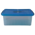 thumbnail image 3 of 8Cajas de Plastico 18 litros Tapa Azul Peyo Transparente Multiusos, 3 of 4