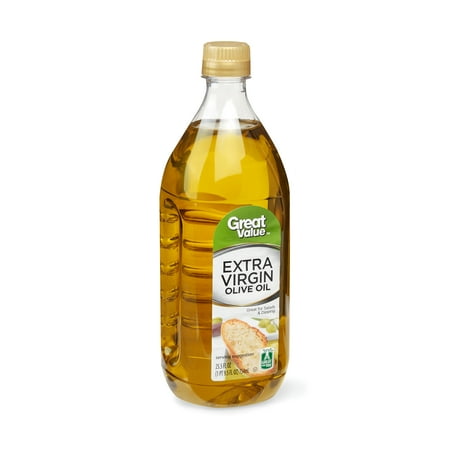 Great Value: 100% Extra Virgin Olive Oil 25.5 oz (Best Grocery Store Olive Oil 2019)