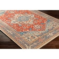 thumbnail image 2 of Hauteloom Oracabessa Wool Living Room, Bedroom Area Rug - Farmhouse - Blue, Brick Red, Coral - 8' x 10', 2 of 6