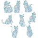 thumbnail image 1 of 16 piezas de pegatinas de ventana de arcoíris con forma de gato, calcomanías de vidrio, pegatinas de vinilo prismático no adhesivas para atrapar el sol, pegatinas anticolisión para ventanas para, 1 of 8