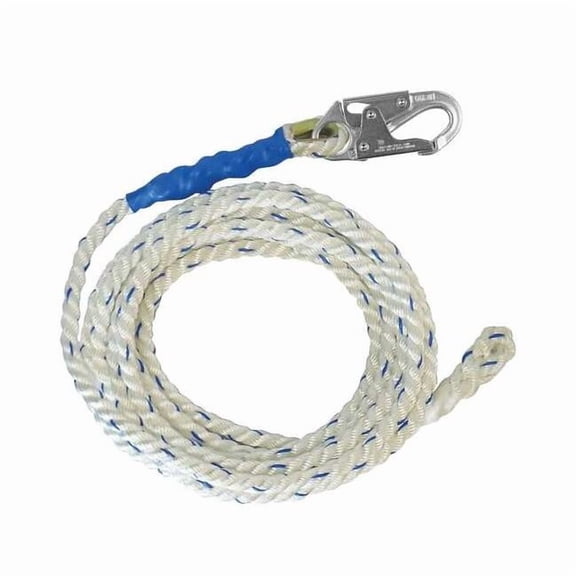 Falltech Vertical Lifeline,White,Steel Hardware 8200