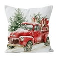 thumbnail image 2 of Christmas Pillow Cover Set - Reversible Linen-Look Holiday Decor 18x18", Farmhouse Rustic Throw Pillow Covers, Machine Washable Sofa Decor, Gift Ready Packaging, 2 of 6