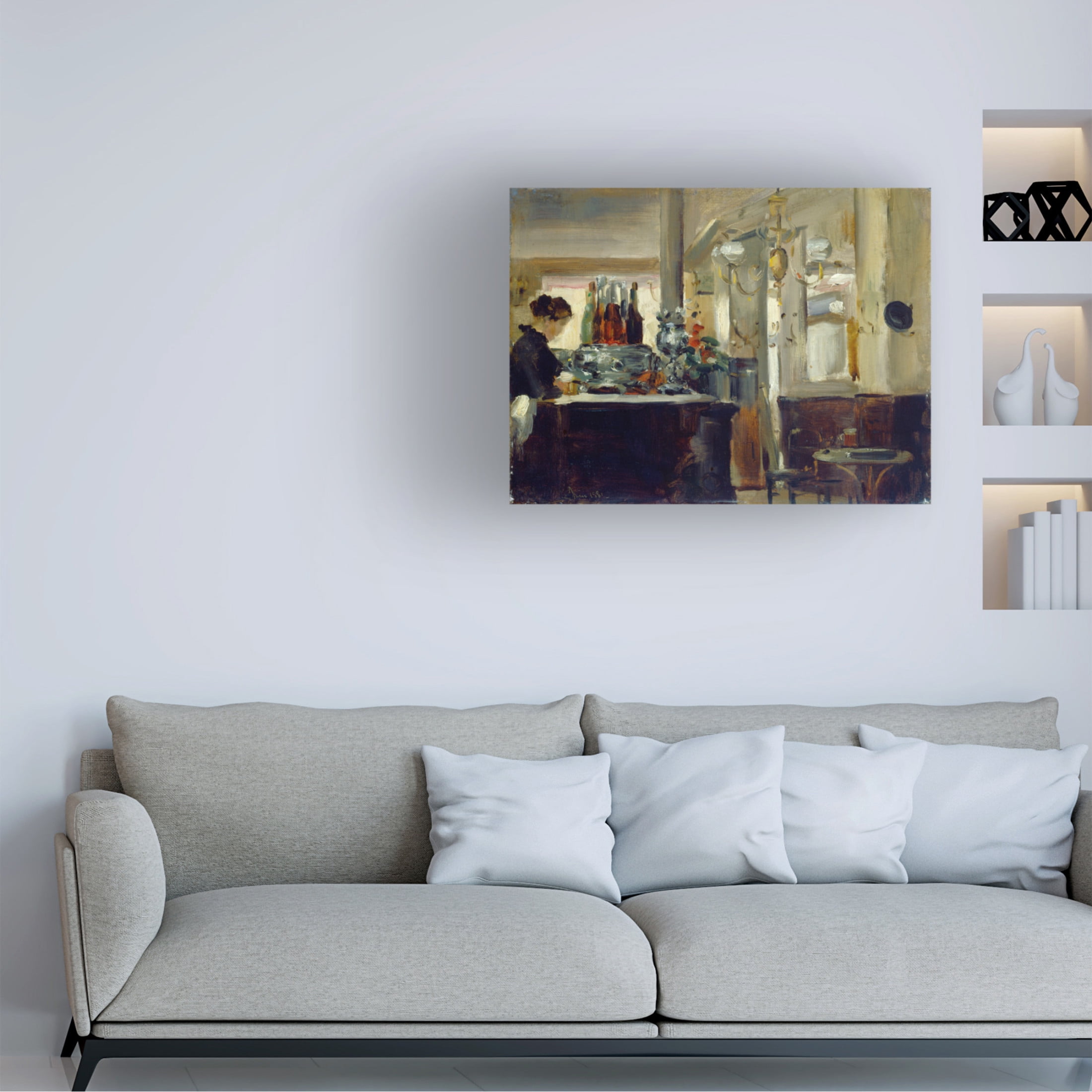 Anonymous 'Bon Bock Cafe, 1881' Canvas Art - 19 x 14 Inches