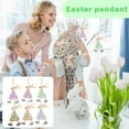 thumbnail image 4 of 6Pc Wooden Easter Bunny Pendant 2D Hanging Decorations With Cute Flat Bunny Design For Easter Festivals, Home Parties And Spring Decor Displays, 4 of 6