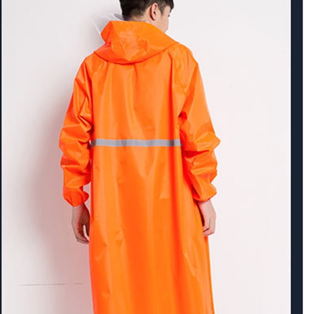Abrigo de lluvia largo, abrigo de lluvia largo, chaqueta de lluvia larga y gruesa, impermeable grueso de grado profesional