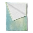 thumbnail image 2 of Flower Soft Flannel Fleece Throw Blanket, Fairy Spring Blooms on an Abstract Background Pattern with Digital Bursts Ovary, Cozy Plush for Indoor and Outdoor Use, 50" x 70", Green Blue, by Ambesonne, 2 of 5