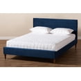 thumbnail image 3 of Baxton Studio Frida Glam and Luxe Royal Blue Velvet Fabric Upholstered Full Size Bed, 3 of 7