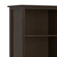 thumbnail image 5 of Warm Shaker 72 inch x 26 inch Solid Wood Transitional 5 Shelf Bookcase in Tobacco Brown, 5 of 13