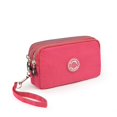 thumbnail image 3 of Fashion Solid Color Triple Zipper Large Capacity Ladies Clutch Wallet Travel Portable Popular Zipper Coin Purse Phone Wallet 703D-hei, 3 of 6