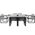 thumbnail image 4 of 7 Pieces Outdoor Dining Set Patio Dining Table and Chair Set with and Removable Cushions for Patio, Backyard (Grey), 4 of 11