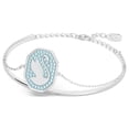 Swarovski 5628552 Women's Signum Swan Blue Crystal Bangle Bracelet ...