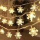 thumbnail image 2 of Guirnalda de luces LED con forma de copo de nieve de 20 LED de 3 m, adornos navideños para el hogar, decoración colgante para árbol de Navidad, regalos de Año Nuevo 2023, 2 of 5
