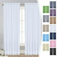 thumbnail image 7 of SLYNSHome Dark Blue Sheer Curtains Semi Transparent Rod Pocket Curtains for Bedroom and Living Room,52 x 84 inches Long,1 Panels, 7 of 7