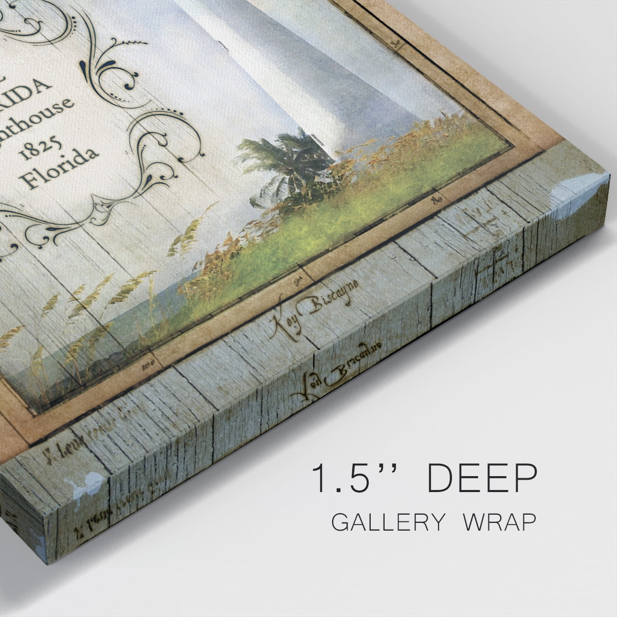 Wexford Home Florida Lighthouse III-Premium Gallery Wrapped Canvas, 16" x 16" - Ready to Hang
