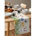 thumbnail image 4 of Easter Rabbit Flowers Table Runner Country Decor Tableclothss for Dining Washable Table Cover Decoration, 4 of 5