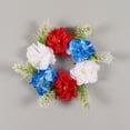 thumbnail image 6 of QAZbgdl Independence Day Flag Simulation Flower Candle Ring Wreath | 20x20cm Table Centerpiece for Party & Home Decor | 1 Piece, 6 of 9