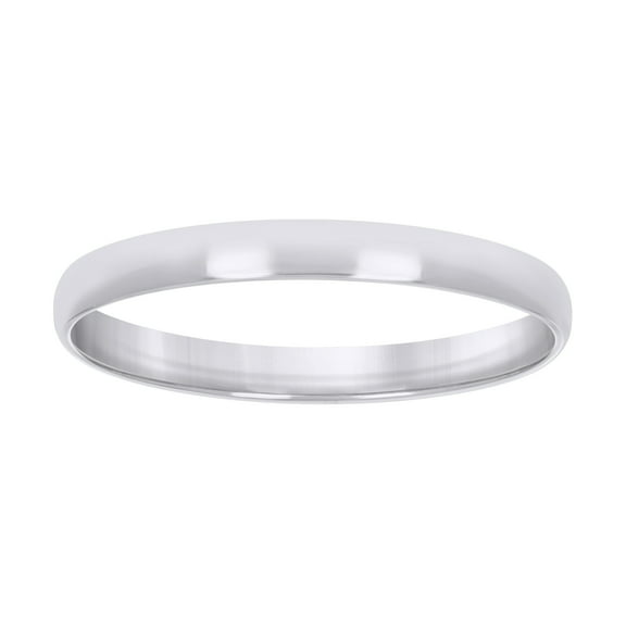 10kt White Gold Unisex 3mm Regular-Fit Wedding Band Ring Size 9