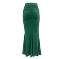 thumbnail image 5 of BUWTTER Skirts for Women High Waist Stretch Knit Pleated Elegant Bodycon Party Pure Color Green Skirt XL, 5 of 7