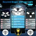 thumbnail image 2 of Luces LED de garaje TANBABY 150W 15000LM 6500K con 6+1 paneles, 2 of 9