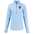 thumbnail image 2 of Women's-Cutter & Buck  Heather Powder Blue Colorado Rapids Peshastin Eco Fleece Recycled Half-Zip Pullover Top, 2 of 3