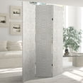 thumbnail image 6 of 6 ft. Tall Double Sided White Snake Print Canvas Room Divider with Natural Spruce Frame, 6 of 7