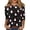 22# Black, variant on Christmas Shirts for Women Plus Size Casual Dressy 3/4 Sleeve Tops Crewneck Xmas Graphic T-Shirts Fall Winter Vacation Gold 3XL