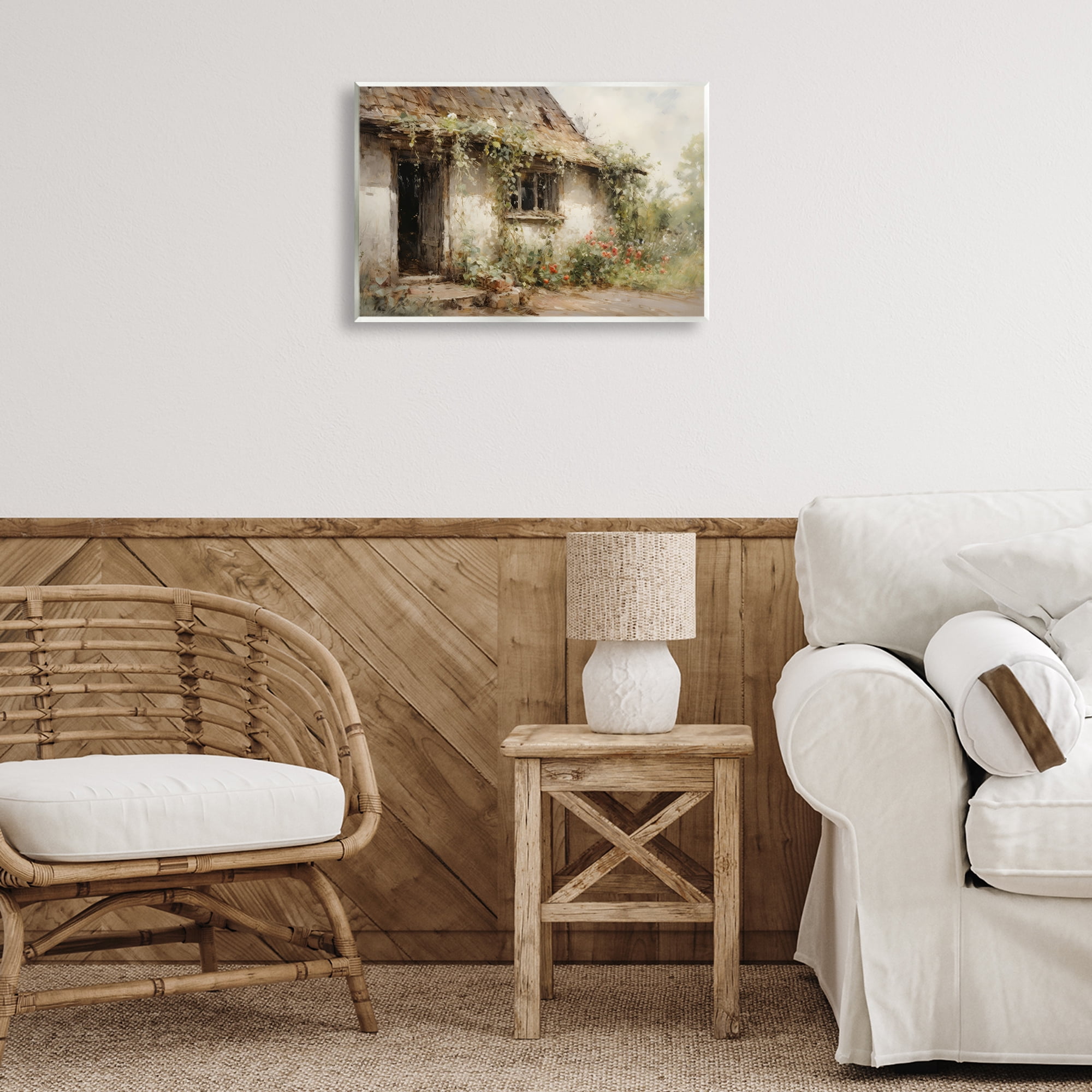 Stupell Industries Reclaimed By Nature Town & City Painting Unframed Art Print Wall Art, 19 x 13