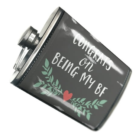 

NEONBLOND Flask Congrats On Being My BF Valentine s Day Heart with Leaves