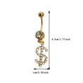 2024 Jewelry European And American Trend Dollar Navel Ring Sexy