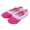 Hot Pink, variant on Miqool Kids Canvas Ballet Dance Shoes Lace Trim Soft Sole Slip-On Elastic Cross Strap Toddler to Big Kid Practice Stage Performance Footwear