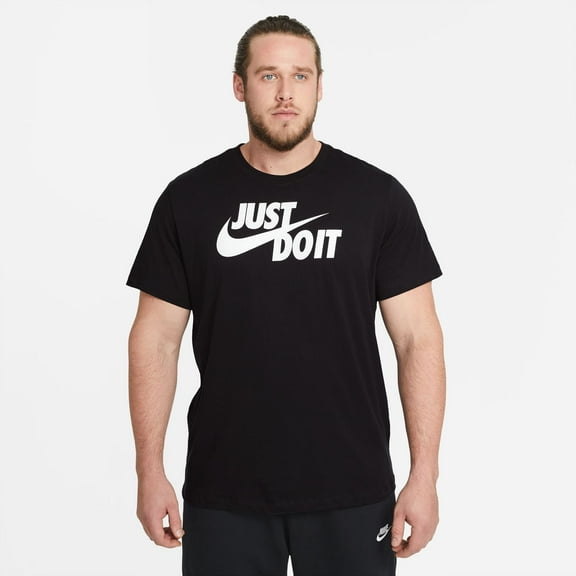 Nike Men's Sportswear Just Do It Swoosh Graphic T-Shirt AR5006-011 Black/White