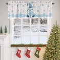 thumbnail image 4 of Christmas Dwarf Valance Curtain for Windows Blue Snowflake Curtain Valances Short Window Treatments Panels for Kitchen Bathroom Laundry Room Basement 54 x 18 Inch, 4 of 7
