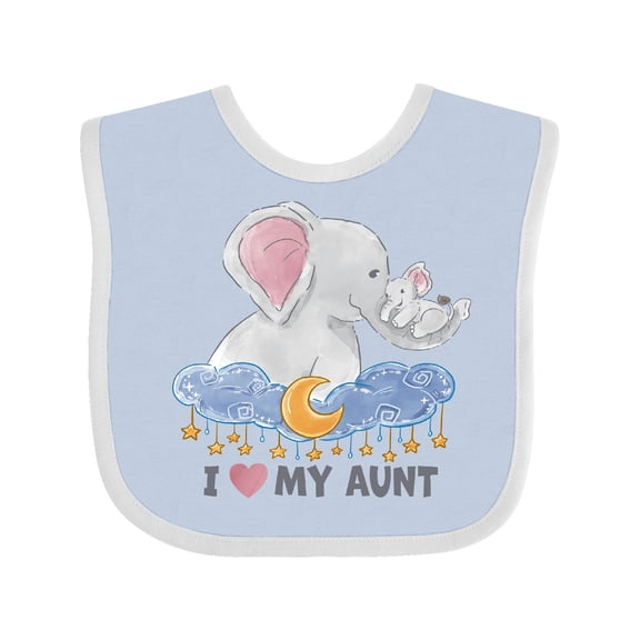 Inktastic I Love My Aunt Elephant Family Boys or Girls Baby Bib