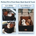 thumbnail image 4 of DOMIPET Dog Car Seat for Small/Medium Dogs Up to 35lbs, Elevated Cushion Memory Foam Pet Booster Seat,Travel Safety Per Car Bed with Washable Removable Cover, Storage 2 Pockets, 4 of 9